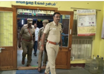 காவல் நிலையத்தில் வருடாந்திர ஆய்வு மேற்கொண்ட S.P