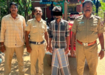 அரசு அனுமதியின்றி மணல் திருடிய நபர் கைது