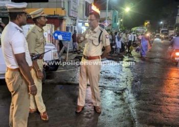 போக்குவரத்து மாற்றம் செய்வது தொடர்பாக S.P ஆய்வு