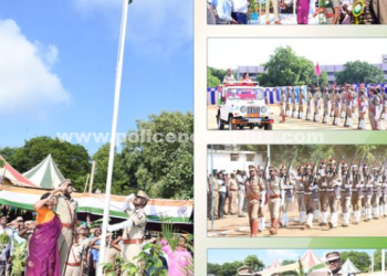 78வது “சுதந்திர திருநாளை” முன்னிட்டு காவல்துறையினரின் அணிவகுப்பு