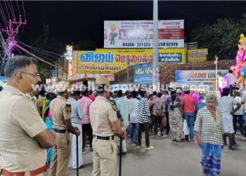 விநாயகர் சிலை ஊர்வல பாதுகாப்பு பணியை ஆய்வு செய்த S.P