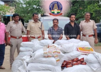 5 லட்சம் மதிப்புள்ள குட்கா பொருட்களை கடத்திய  நபர்கள் கைது