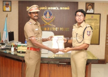 காவல் துறையினரை பாராட்டிய எஸ்.பி