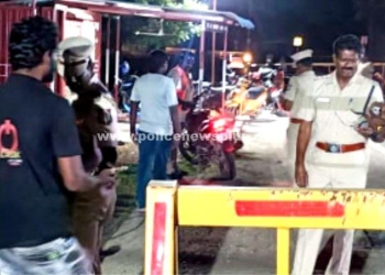 காவல்துறையினர் தீவிர வாகன சோதனை