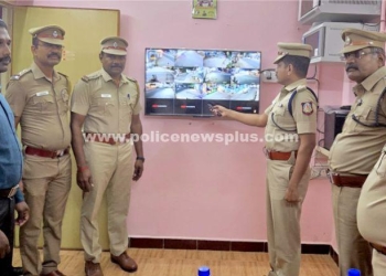 காவல்துறை சார்பில் வைக்கப்பட்டுள்ள  கண்காணிப்பு கேமராக்கள்