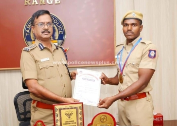 ஆயுதப்படை காவலருக்கு காவல் துறை துணை தலைவர் பாராட்டு