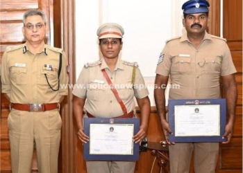 குற்றவாளியை துணிச்சலாக பிடித்த காவல் ஆய்வாளருக்கு பாராட்டு