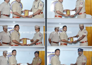 காவல்துறையினரின் சீர்மிகு பணியை பாராட்டி நற்சான்றிதழ்கள் வழங்கிய sp அவர்கள்