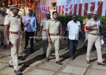 திருவிழா பாதுகாப்பு பணிகள் குறித்து எஸ்.பி ஆய்வு