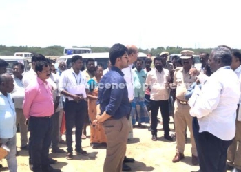 மீன் மற்றும் நண்டு வளர்ப்பு பணிகள் குறித்து ஆட்சியர் ஆய்வு