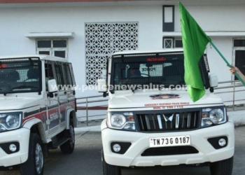 அவசர உதவி காவல் வாகனங்களை தொடங்கி வைத்த எஸ்.பி