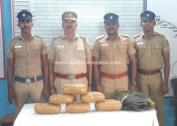 இரயில் நிலையத்தில் 6 கிலோ கஞ்சா பறிமுதல்