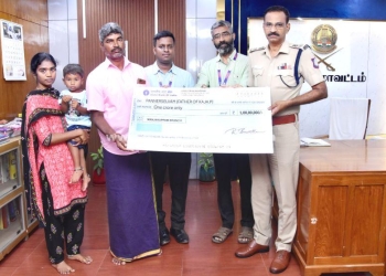 விபத்தில் உயிரிழந்த காவலர் குடும்பத்திற்கு 1 கோடி இன்சூரன்ஸ் தொகை