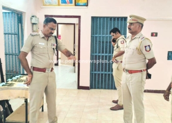மருதூர் காவல் நிலையத்தில் எஸ்.பி ஆய்வு